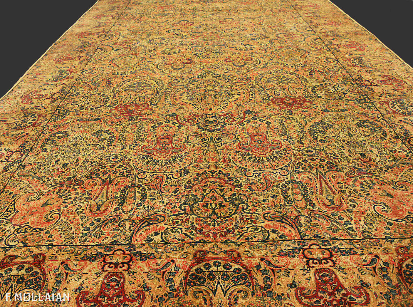 Antique Persian Kerman Carpet (594x300 cm)